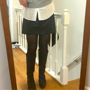 TOP SHOP : faux LEATHER mini